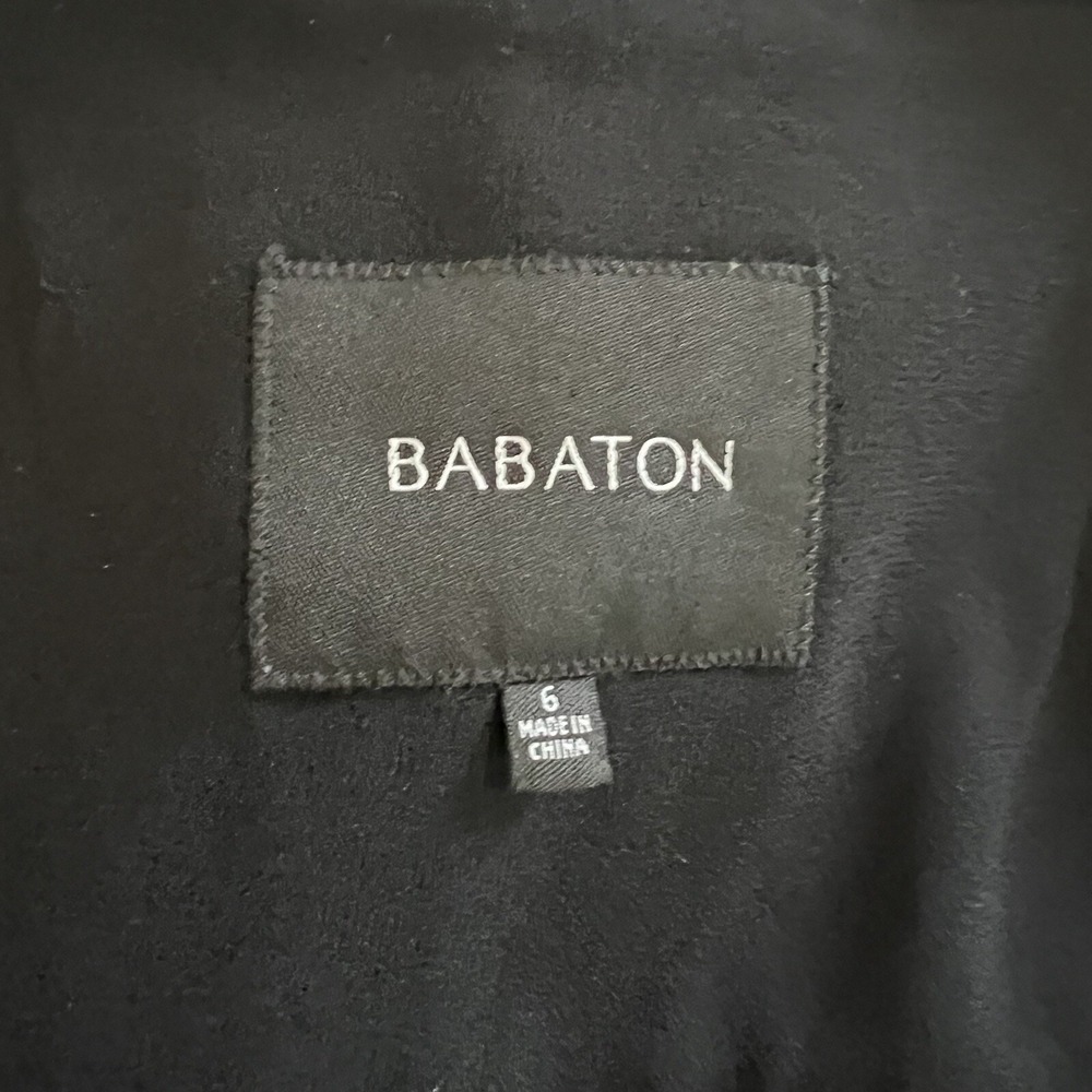 Aritzia Babaton Blazer Moto Jacket Woman's Dominic Size 6 Black - Picture 11 of 13